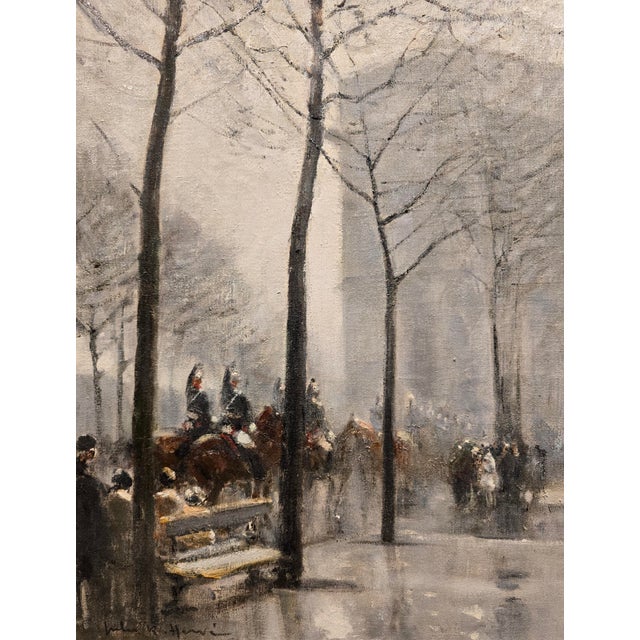 1940s Jules René Hervé "View of l'Arc De Triomphe" Paris -Original Oil Painting For Sale - Image 5 of 12