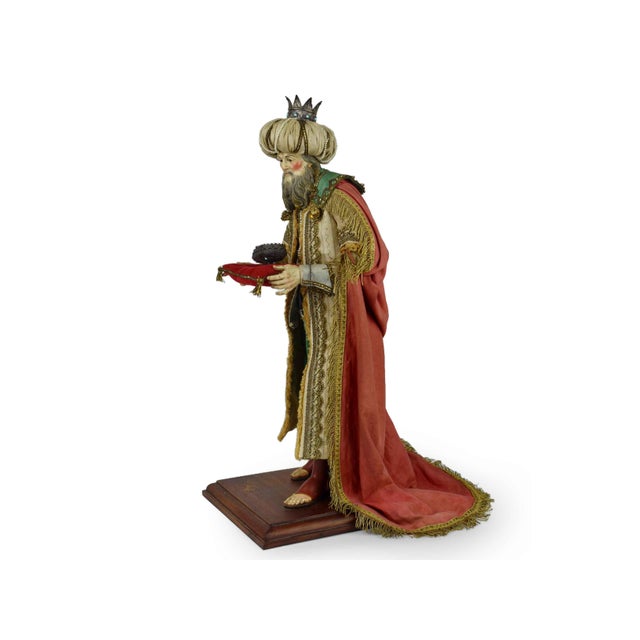 This extraordinary Neapolitan Presepio figure is a masterwork by the renowned contemporary artisan Alfredo Molli. Hand-...
