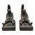 Vintage Cast Metal Bookends of Sleeping Man Figurine Decor For Sale