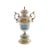 Large Floral & Gold Vase by G. Nico for Bassano, 1800s For Sale