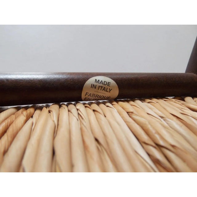 Italian Modern Rush Chairs - a Pair For Sale - Image 9 of 10