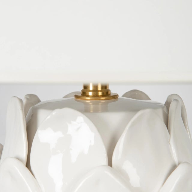 Bradburn Home 29" Artichoke Leaf Column In White Decor For Sale - Image 4 of 6