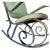 Metal Mid-Century Hollywood Regency Style Polished Nickel Scroll Rocking Chair For Sale - Image 7 of 12