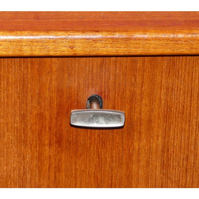 1960s Teak Wall Unit with Secretary Wall Unit by Rt Möbel Heinrich Riestenpatt For Sale - Image 5 of 13