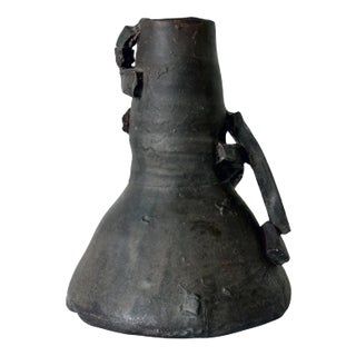 Sculptural Ceramic Handled Vase by Robert Turner For Sale