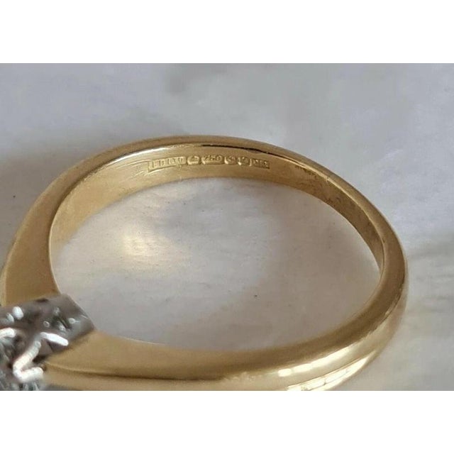 18ct Yellow Gold Diamond Solitaire Ring, 1994 For Sale - Image 4 of 12