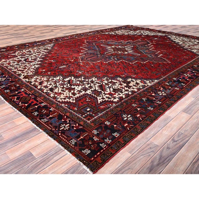 1960s Red Semi Antique Oriental Rug For Sale - Image 4 of 12