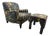 Mackenzie-Childs Club Chair & Ottoman For Sale