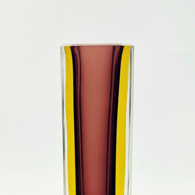 Stunning mid-century modern sommerso glass vase designed by Flavio Poli for Alessandro Mandruzzato (Murano, Italy,...