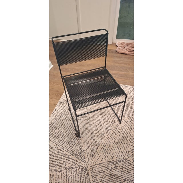 Vintage Fly Line Spaghetti Chair Set of 6 For Sale - Image 4 of 9
