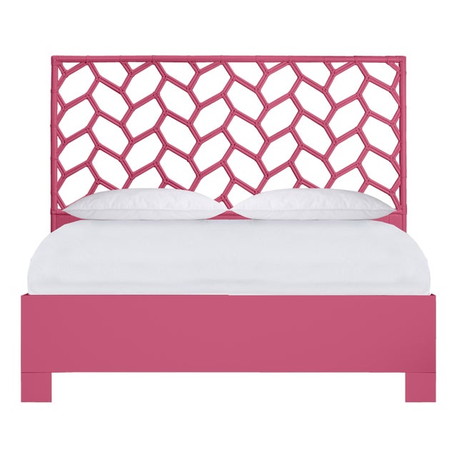 Silas Platform Bed King - Pink For Sale