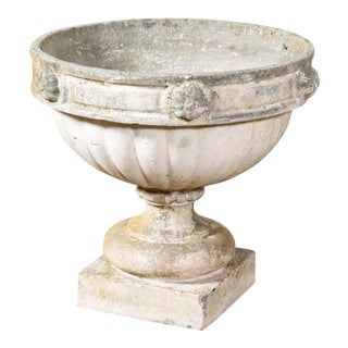 Antique Neoclassical Cast Stone Planter For Sale