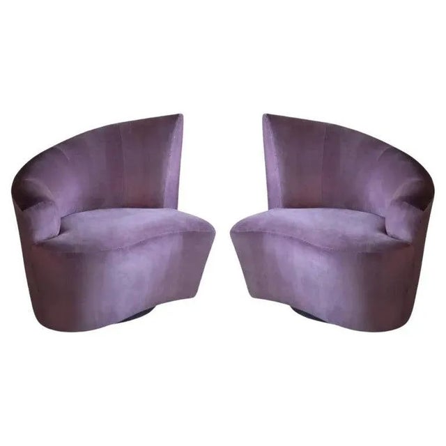 "Bilbao" Swivel Chairs by Vladimir Kagan - A Pair For Sale - Image 12 of 12