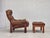 Set of Swedish Lounge Chair and Ottoman in Leather, 1970s For Sale - Image 14 of 18