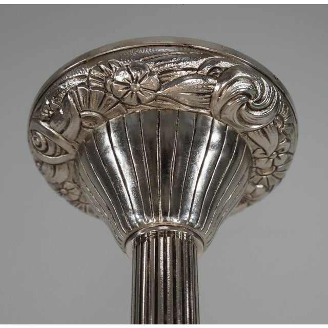 French Art Deco Chandelier by Ravaud & Muller Freres 1930 France For Sale - Image 11 of 15