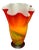 Murano Sunburst of Colors Art Glass Fazzoletto Vase For Sale - Image 14 of 18