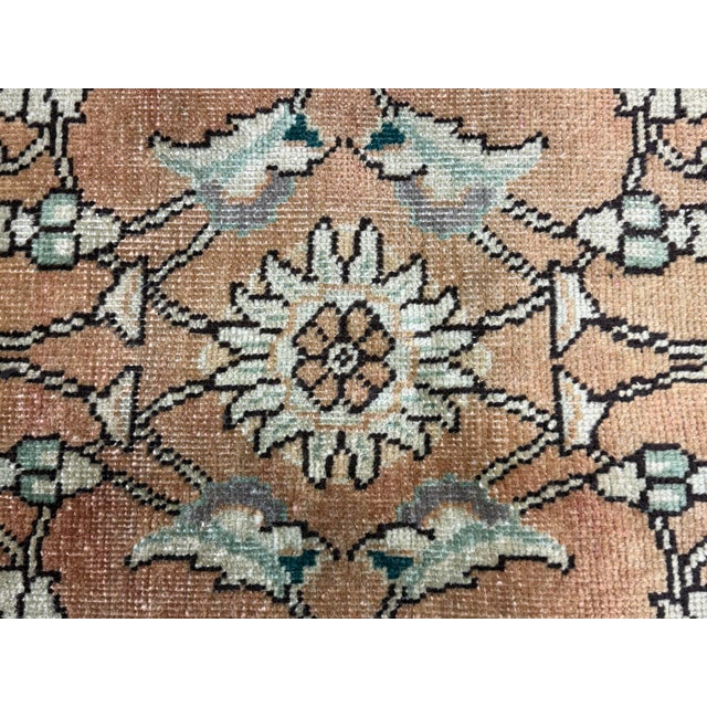 Brown 8ft 2in × 11ft 3in Antique Persian Sarouk Handknotted Rug For Sale - Image 8 of 11