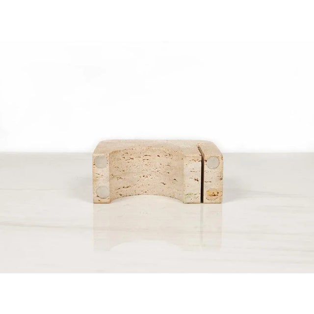 Travertine Elephant Sculpture / Bookend attributed to Fratelli Mannelli, Italy, 1970s For Sale - Image 10 of 12