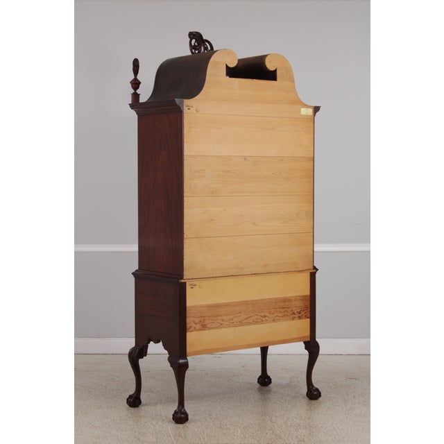 Baker Clawfoot Colonial Williamsburg Mahogany Highboy For Sale - Image 15 of 18