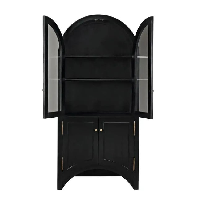 Mid-Century Modern NOIR Haring Hutch, Hand Rubbed Black For Sale - Image 3 of 6