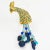Kalinger Gilded Resin Pin Brooch Horn of Plenty with Blue Jeweled Charms For Sale - Image 4 of 8