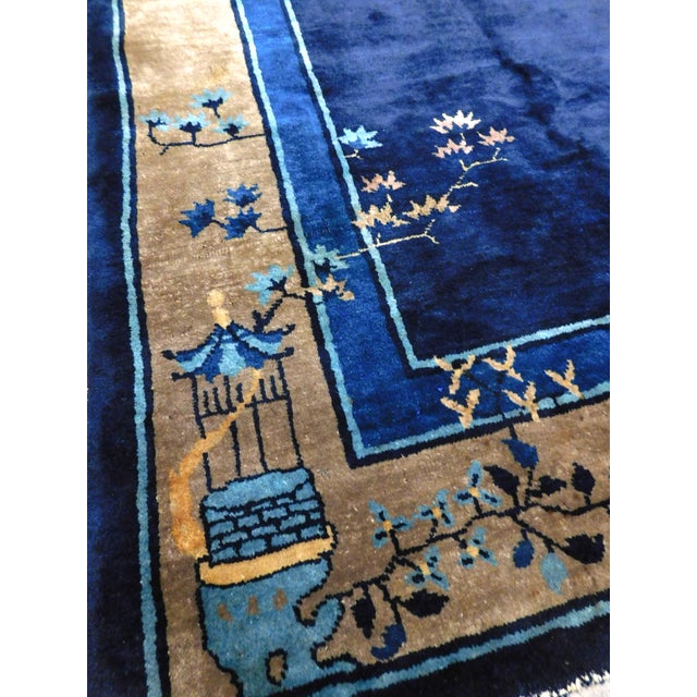 Textile Mid Century Handmade Chinese Rug. 6'2"x 8'5" For Sale - Image 7 of 12