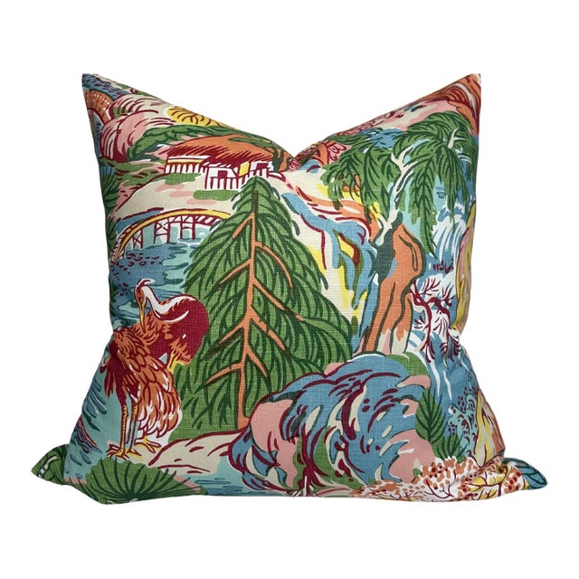 Pagoda Coral Pillow Cover For Sale
