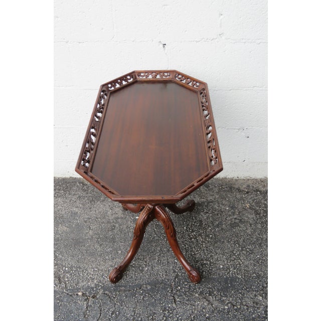 Early 20th Century French Hand Carved Side Table For Sale - Image 4 of 12