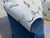 Hickory Chair Blue Velvet and Embroidered Crane Upholstered Armchair With Ottoman For Sale - Image 11 of 12