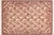 Red Shabby Chic Trellis 1990's Pak-Persian Ivory/Red Wool Rug - 6'0'' X 9'3'' For Sale - Image 8 of 9