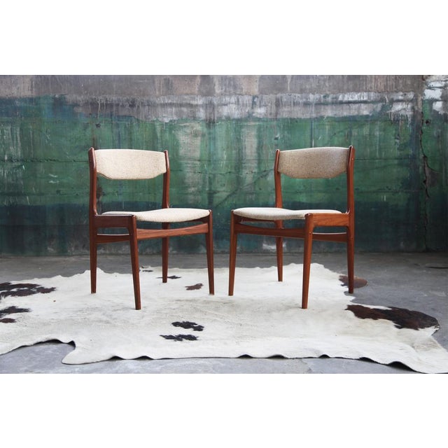 Vintage Danish Teak Dining Table and Chairs, 1970s, Set of 7 For Sale - Image 4 of 14