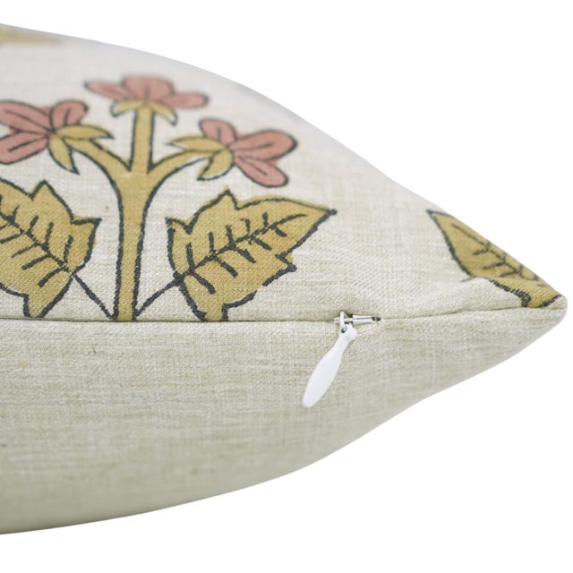 Not Yet Made - Made To Order Fabdivine Linen Blend Block Print Pillow Cover – Chahat Design 12x20 Decorative Lumber Cushion For Sale - Image 5 of 7