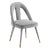 Petra Light Grey Velvet Side Chair For Sale