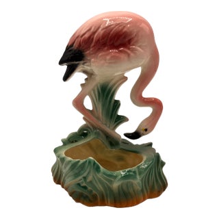 MCM Lane & Co California Pottery Ceramic Flamingo Planter For Sale