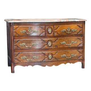 18th Century Continental Commode With a Marble Top For Sale