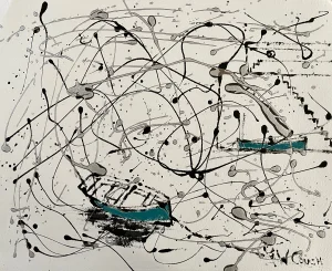 "Tenders" Contemporary Abstract Seascape Painting by Gordon Couch