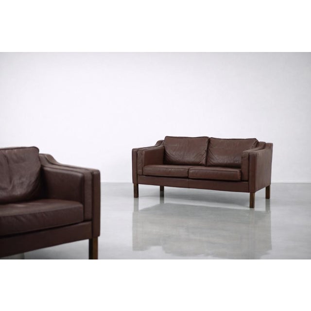 Vintage Scandinavian Brown Leather Sofa, 1970s For Sale - Image 18 of 18