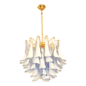 Blue “Selle-Petali” Murano Style Glass Sputnik Chandelier