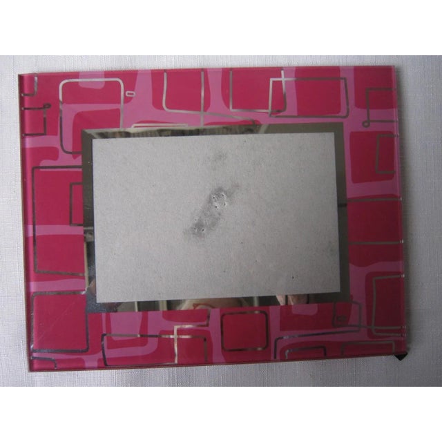 Modern 70's Glass Picture Frame For Sale - Image 3 of 6
