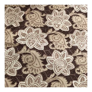 Tyler Hall Exclusive Mauritius Cream and Brown Patterned Fabric