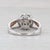 0.58ctw Diamond Halo Engagement Ring 14k White Rose Gold Size 7 Cathedral For Sale - Image 4 of 8