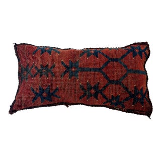 Pillow W/Antique Rug Fragment,9" X 17" For Sale