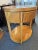 1980s Charles Pfister for Baker Furniture Oval Burl Veneer 1 Drawer Nightstand. Light wear associated with age and gentle...