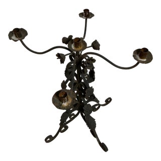 Antique Wrought Iron Candelabra For Sale