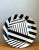 Mid-Century Modern Vintage Geometric Lacquer Decorative Tray For Sale - Image 3 of 12