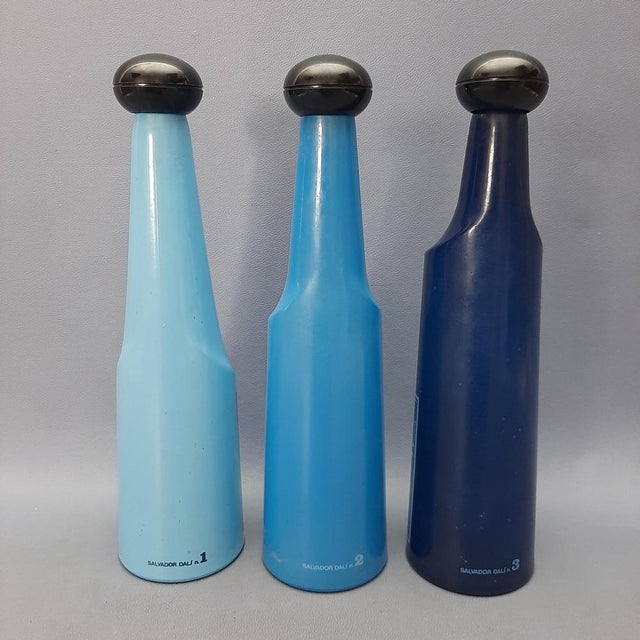 Vintage Collectible Glass Bottles by Salvador Dali, 1970s, Set of 3 For Sale - Image 4 of 17