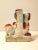 Ceramic Antique Staffordshire Dog Spill Vase With Cactus King Charles Spaniels | Rare Large Slip Cast Mold | Hand Painted Victorian Era Decor For Sale - Image 7 of 13