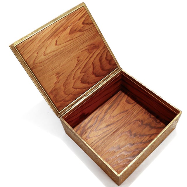 Tiffany Studios Zodiac Pattern Gilt Bronze Cigar Humidor or Table Box No. 1655 For Sale - Image 13 of 15