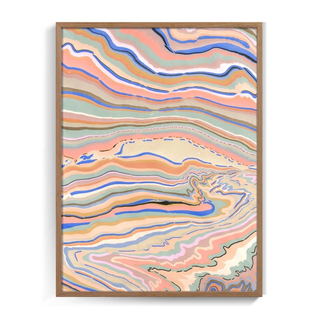 Contemporary marbling giclée print. High-quality limited edition marbling artwork by danish artist Pernille Snedker...