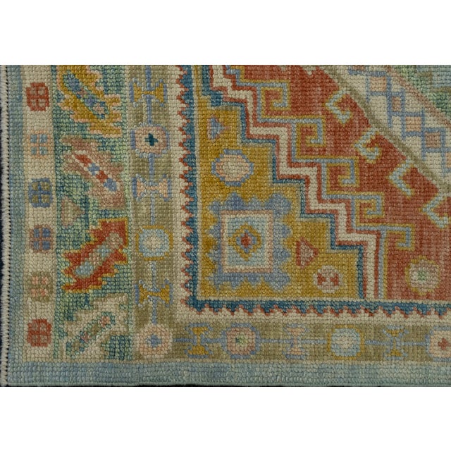 Turkish Oushak Rug 2'11" x 7'7" #18004 For Sale - Image 4 of 8